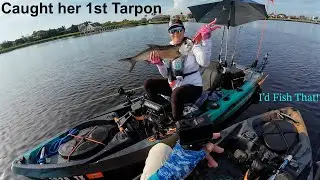 She Landed Her First Tarpon | Kayak Fishing in Bradenton Florida