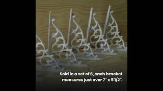 DIY Antique Style Cast Iron Shelf Brackets - Set of 6 Vine Garden Corbels - Fast Shipping Included!