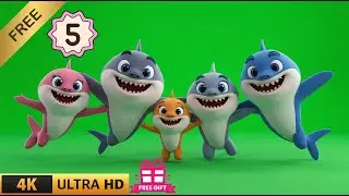 3D Baby Shark  No Copyright#GreenScreen #BabyShark  #VFX