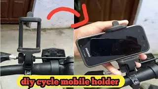 Diy cycle mobile holder at home using selfie stick