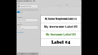 How to create and print wraparound labels / bottle labels