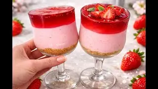 Only 3 Ingredients! Strawberry Dessert in a Cup 🍓 | Ready in 5 Minutes