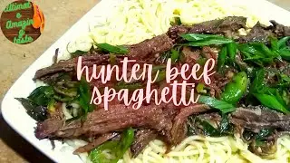 Beef spaghetti| hunter beef spaghetti| This is my own invention recipe hunter beef spaghetti|