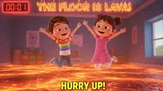 The Floor is Lava Challenge! 🔥 Leo & Lily Kids Song | 1-2-3 Hurry Up!