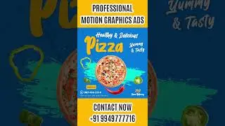 Pizza Motion Graphics Ads Promo | Creative Video Advertisements | Professional Motion Graphics