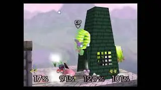 Super Smash Bros 64 : Link vs Samus vs Kirby vs Luigi