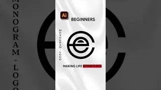 Adobe Illustrator 2026 Tips - How To Create E Logo Design Process #GfxHunters #shorts