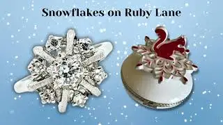 Snow Day with Ruby Lane! Vintage snowflake jewelry, art and collectibles! www.rubylane.com