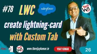 78 - How to create custom horizontal tabs using lightning-card in LWC | #lwc #lwctutorial