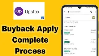 Upstox Me Buyback Apply Kaise Kare | How to Apply Buyback in Upstox | apply for buyback upstox 2023