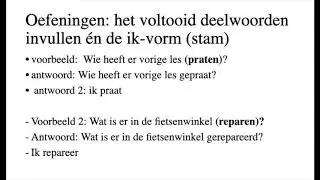 Conversatieles #6 (Voltooid deelwoorden)