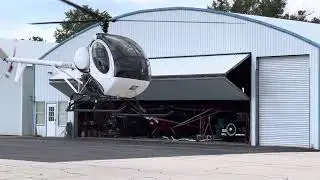 Schweizer 300 Helicopter coming in to land.  