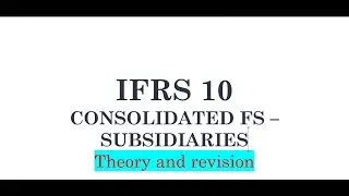 Subsidiary | Consolidated FS [Basic group] (IFRS 10) Made Easy | ACCA SBR