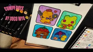 Color with me (ASMR) 🐻'Comfy Days ' by Coco Wyo 🌞
