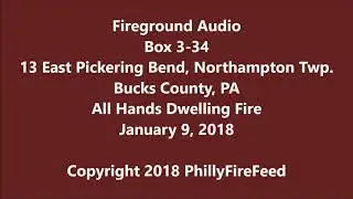 1-9-18, 13 E Pickering Bend, Northampton Twp, Bucks County, PA, All Hands Dwelling Fire