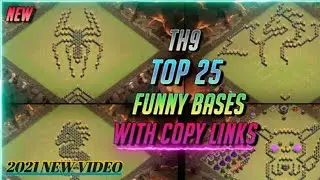TOP 25 TH9 FUNNY/TROLL BASES COC BASE DESIGN COMPILATION WITH COPY LINKS! | KING WARRIORS | 2021