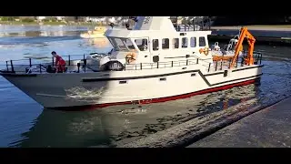 Fisheries Patrol boat Rc Drumbeat of Devon getting ready for a patrol tour again.