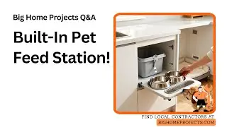 Counter-Height Pull-Out Pet Feeding Cabinet System