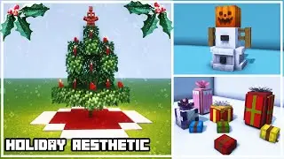 Рождественские эстетические уроки Minecraft 🎄☃️🎁 Зимние и праздничные постройки ❄️☕