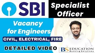 SBI Recruitment 2024: Apply for Specialist Cadre Officers on Regular Basis ( for Engineers)