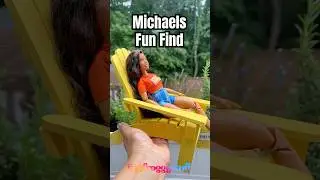 Michaels Fun Find : Mini Beach Chairs | Do They Fit Barbie?  Adirondack Chair #adultdollcollector