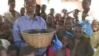 Distributing food to the hungry in rural Malawi