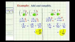 Adding and Subtracting Signed Fractions