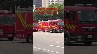 Emergency Services 🚨 demonstration outside of Taipei City Hall #taiwan #taipei #ambulance