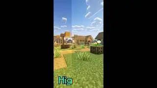 Minecraft Shaders: Low vs High Settings | Rethinking Voxels #shorts