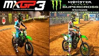 Supercross The Game VS MXGP3 Supercross | Physics Comparison Gameplay Video (4K)