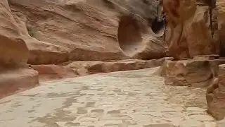 Walking through the Siq.