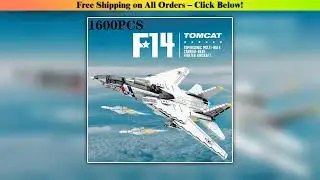 1600PCS Military Tomcat F14 Fighter Aircraft Building Blocks MOC Carrier-Base Fighter Model Bricks