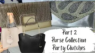 PURSE COLLECTION, PARTY CLUTCHES SHOPPING HAUL Michael Kors Jet Set Bag #pursecollection #purse