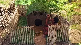 Secret Of Primitive: Building Wild dogs House