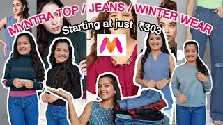 *HUGE* Myntra Top / Jeans / Sweatshirt / Pullover Haul 🥰 || Starting Just For Rs.303 || Try On Haul