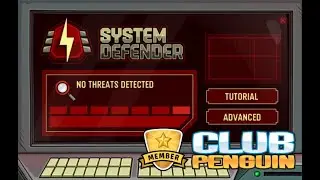 System Defender Gameplay | Old Flash Game from Club Penguin (Klutzy attacks/Perfect)