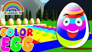 Color Egg Song | Learn Color | Nursery Rhymes & Kids Songs | Rainbow Garden