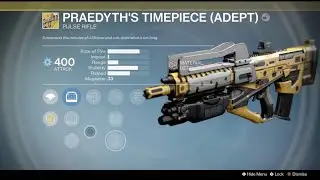Destiny 1 Praedyth's Timepiece Adept Exotic pulse rifle Vault of Glass Templar Challenge+weapon test