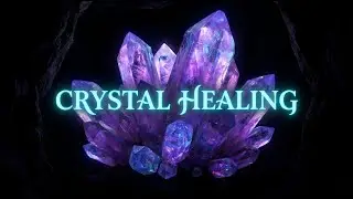 The Crystal Cavern 💎 | Deep Cave Ambience, Glowing Crystals & Water Sounds (Dark Screen)