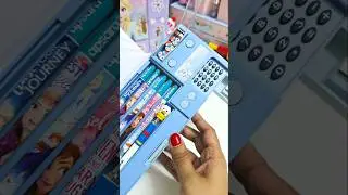 Filling my pencil box with frozen stationery ✨️ ❄️ ⛄️ #cute #asmr #stationery #shorts #youtubeshorts