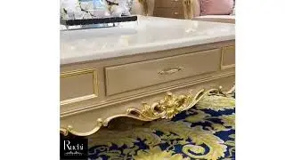 European Marble Top Coffee Table With Storage | Ruchi Collection Product ID:- SQ109