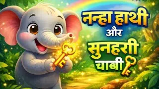 नन्हा हाथी और सुनहरी चाबी 🐘🔑 | Kids Moral Story in Hindi | Bedtime Story for Children