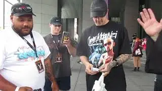 Tattoo crew out side Melbourne convention & exhibition centre
