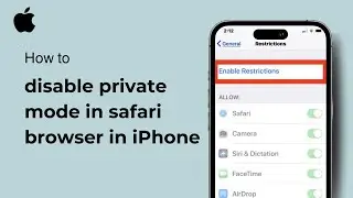 How to disable private mode in safari browser in iPhone ( iOS ) 2024
