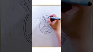 Drawing PSG logo #drawing #howtodraw #psg #uefa2025 #psgchampions #parissaintgermain #logodrawing