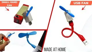 2 projects How to make Rechargeable hand fan and Usb fan at home || easy to make ||
