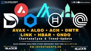Crypto Analyse: AVAX, ALGO, ACH, DMTR, LINK, HBAR & ONDO Chartanalyse & Trend-Update