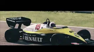 F1  PROST RENAULT RE40 TURBO 1983 TEST at IMOLA PURE SOUND!!!