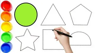 Learn 2D Shapes | Shape Song | Circle Square Triangle | Drawing & Coloring | Preschool Kids Learning
