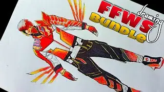 FREE FIRE DRAWING | FFWS BUNDLE DRAWING | RED BUNDLE DRAWING | DRAWING FF | FREE FIRE DRAWING EASY